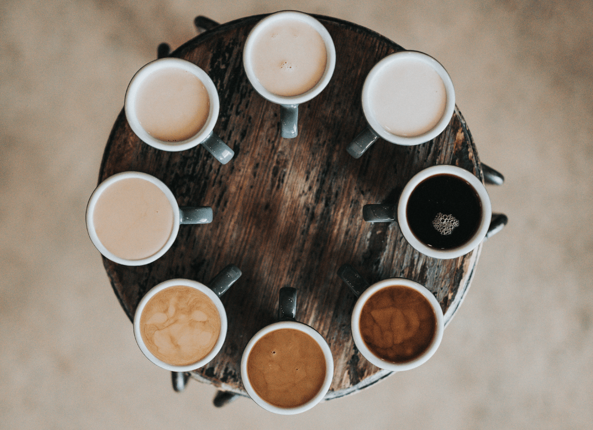 Choice of coffee cups.