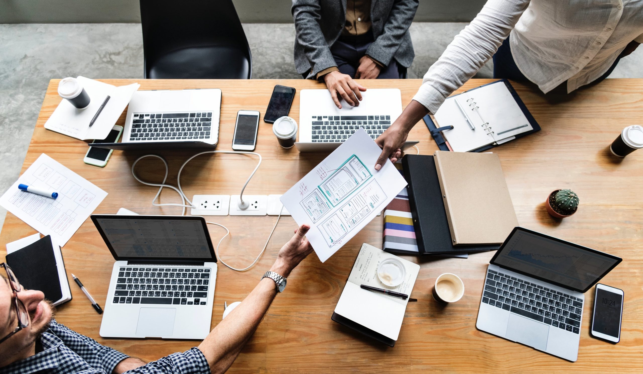 People in a planning meeting.