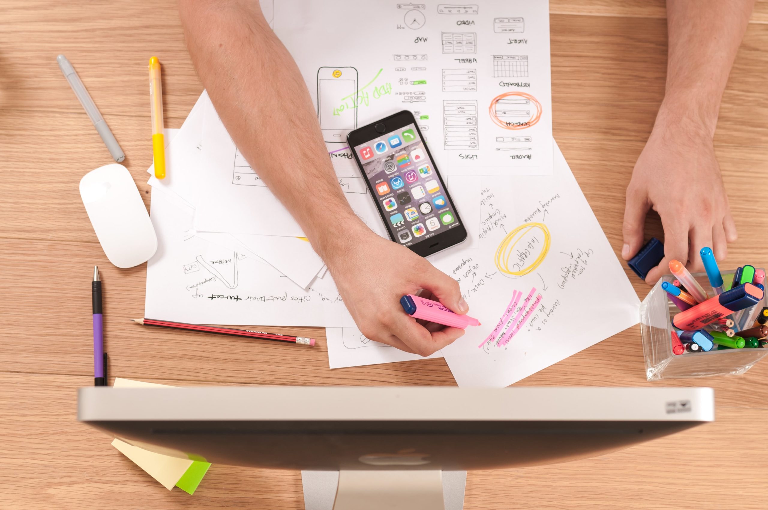 Person working at a desk.