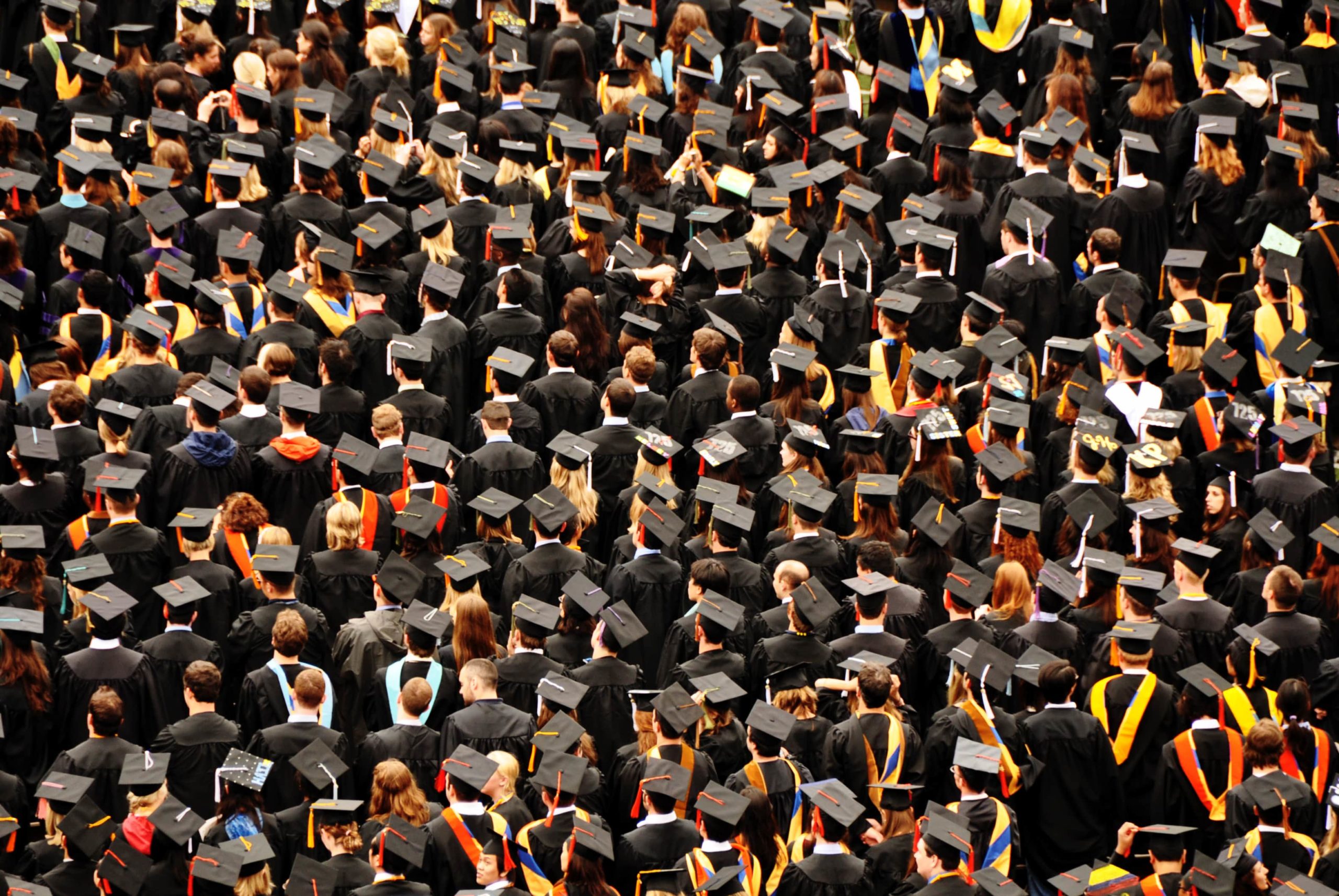 Group of university graduates.